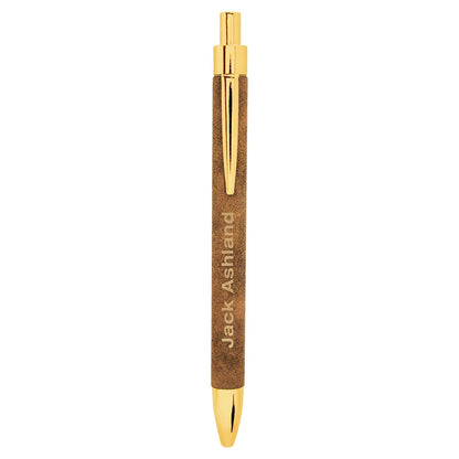Rustic/Gold Laserable Leatherette Pen