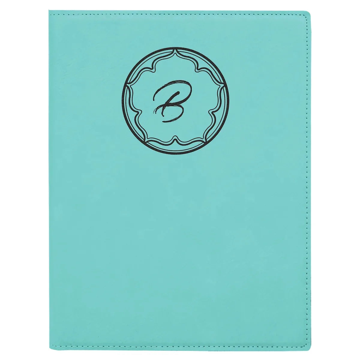 Teal 7" x 9" Laserable Leatherette Small Portfolio with Notepad