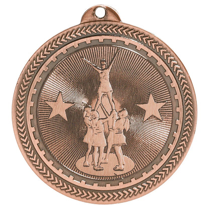 Antique Bronze 2" Competitive Cheer Laserable BriteLazer Medal