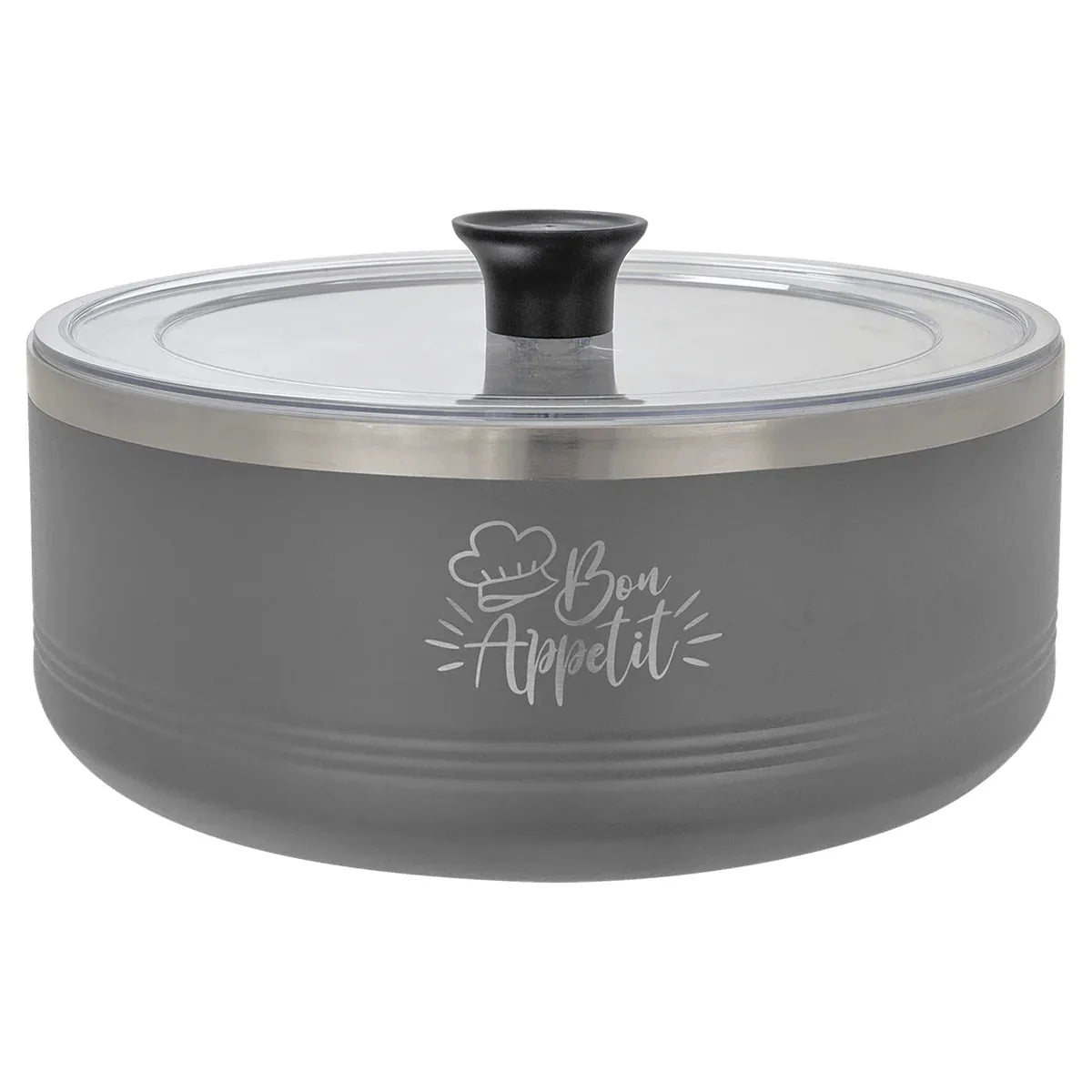 Gray Polar Camel 3 Quart Serving Bowl with Lid