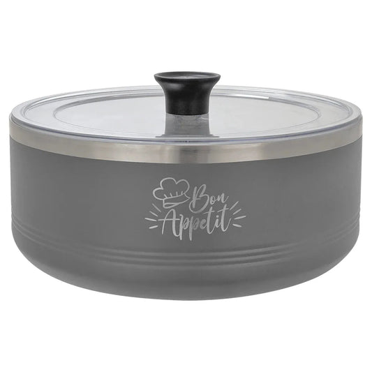 Gray Polar Camel 3 Quart Serving Bowl with Lid