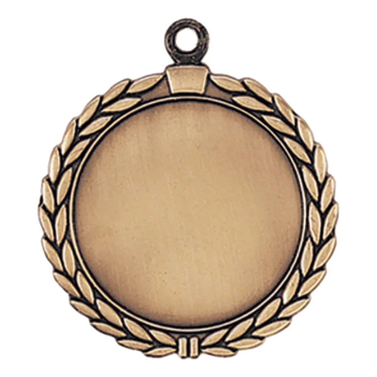 Antique Gold 2 1/2" Wreath 2" Insert Holder Medal