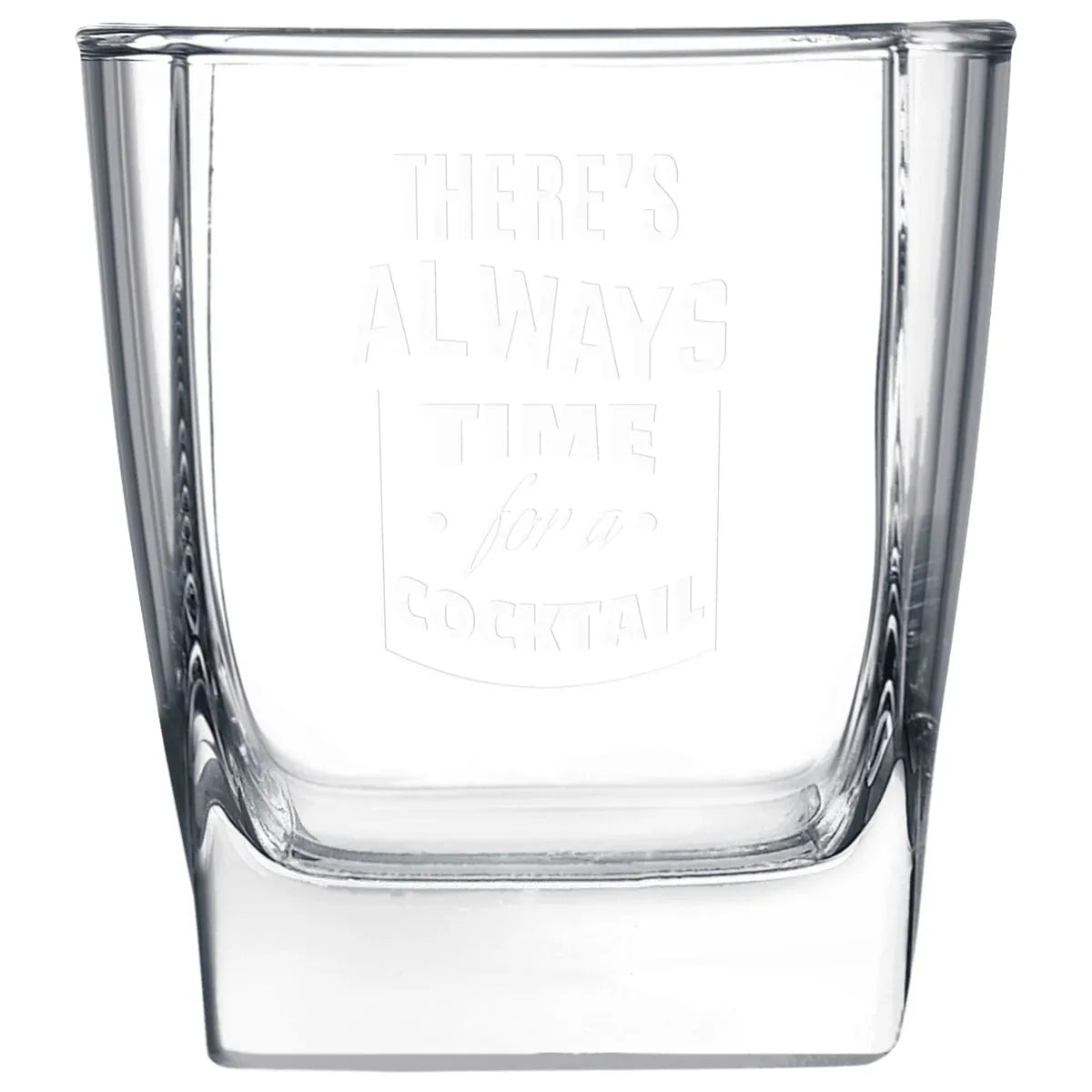 Polar Camel 10 1/2 oz. Square On The Rocks Glass — Custom Laser Engraved | Personalized