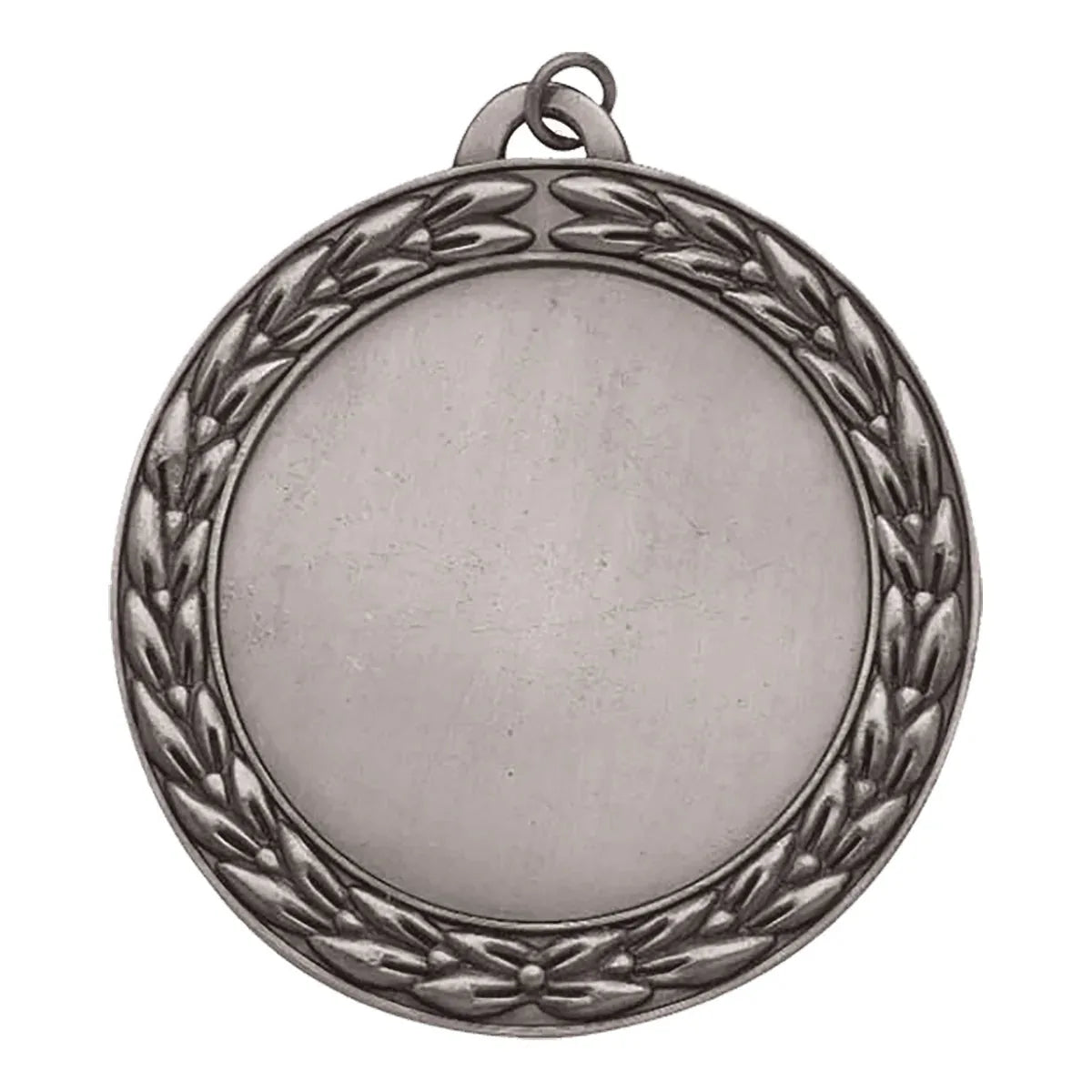 Antique Silver 2 2 3/4" Wreath 2" Insert Holder Medal