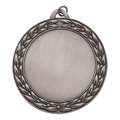 Antique Silver 2 2 3/4" Wreath 2" Insert Holder Medal