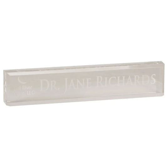 Clear 8" x 2" Acrylic Desk Wedge