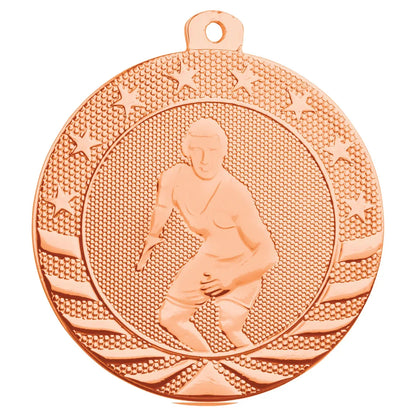 Bright Bronze 2" Wrestling Starbrite Medal