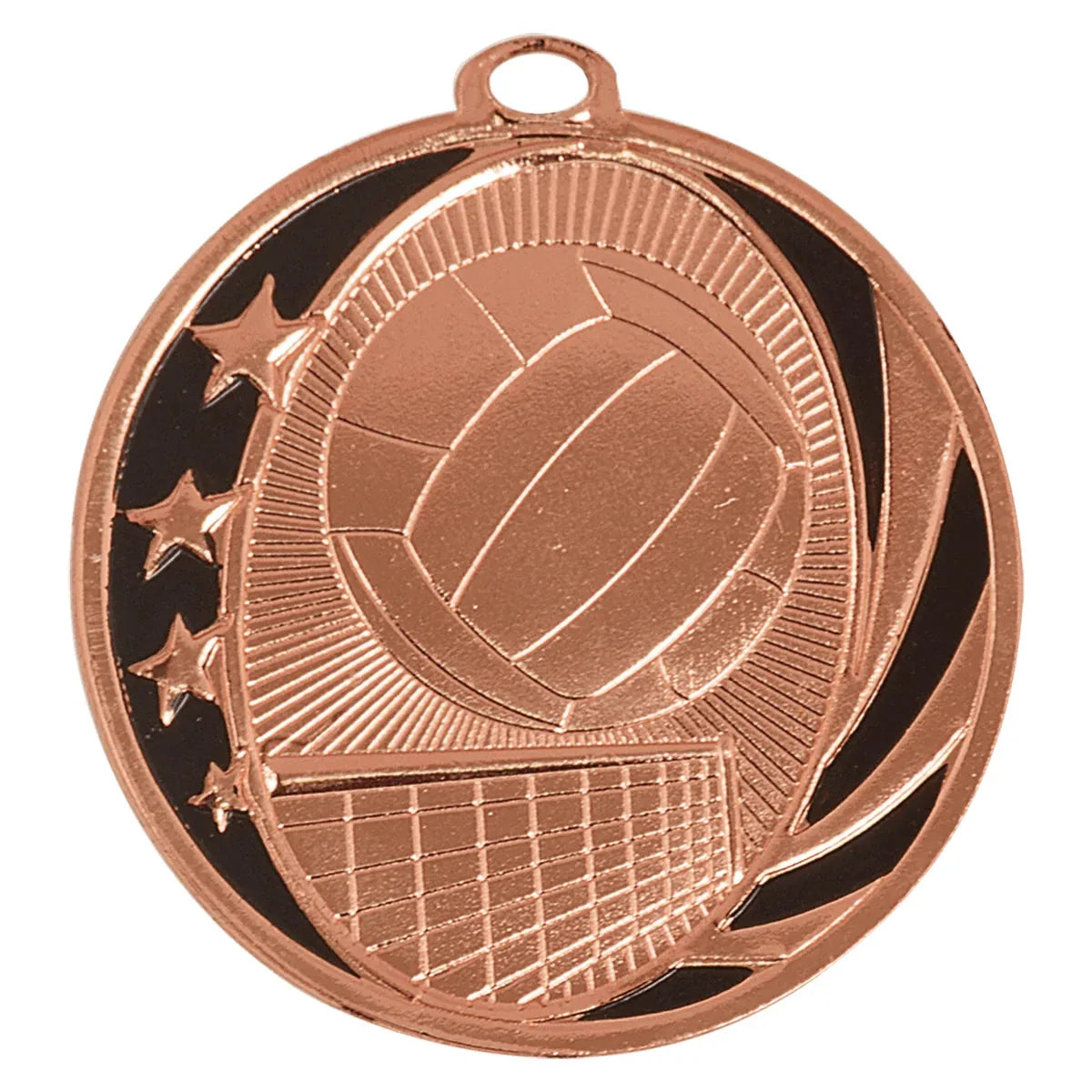 Bright Bronze 2" Volleyball Laserable MidNite Star Medal