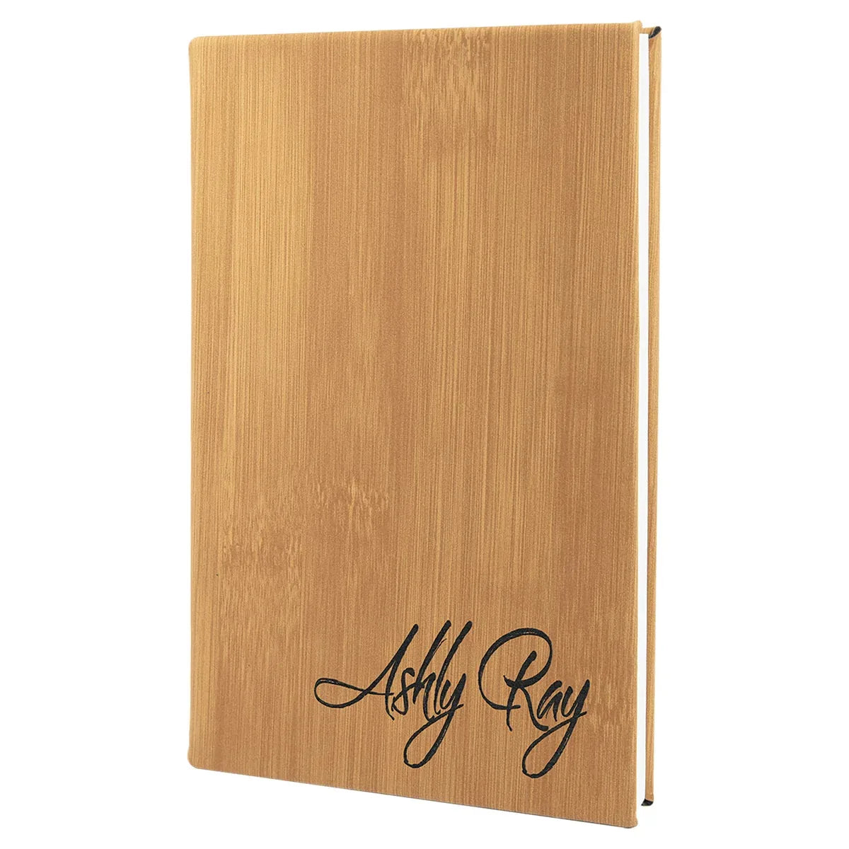 Bamboo 5 1/4" x 8 1/4" Laserable Leatherette Journal with Lined Notepad
