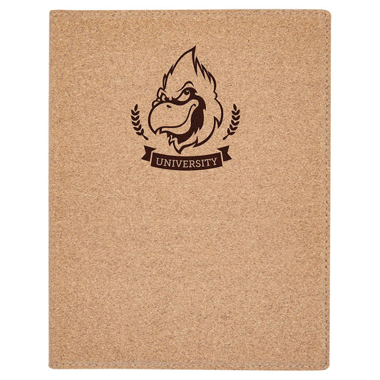 7" x 9" Small Cork Portfolio with Notepad
