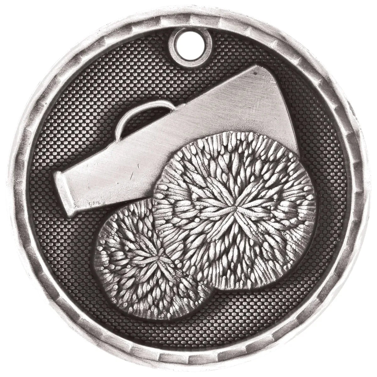 Antique Silver 2" 3D Cheer Medal