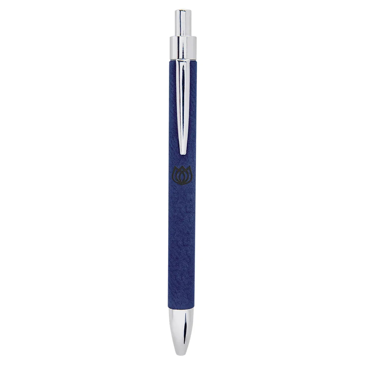 Blue/Black Laserable Leatherette Pen