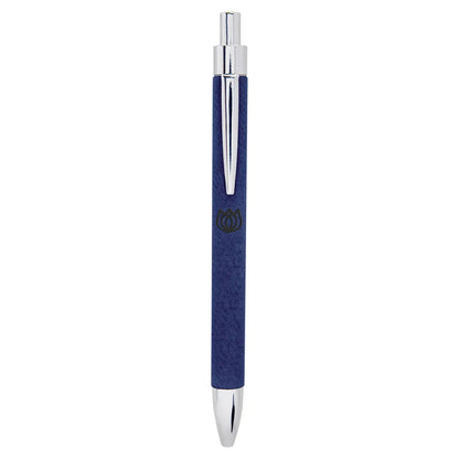 Blue/Black Laserable Leatherette Pen