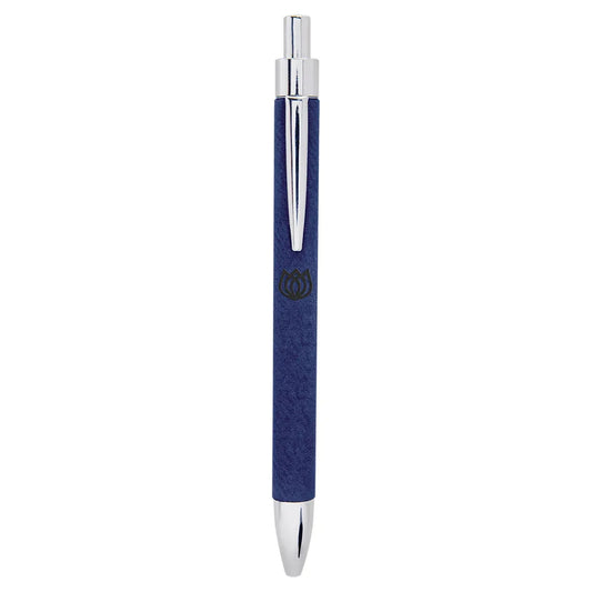 Blue/Black Laserable Leatherette Pen