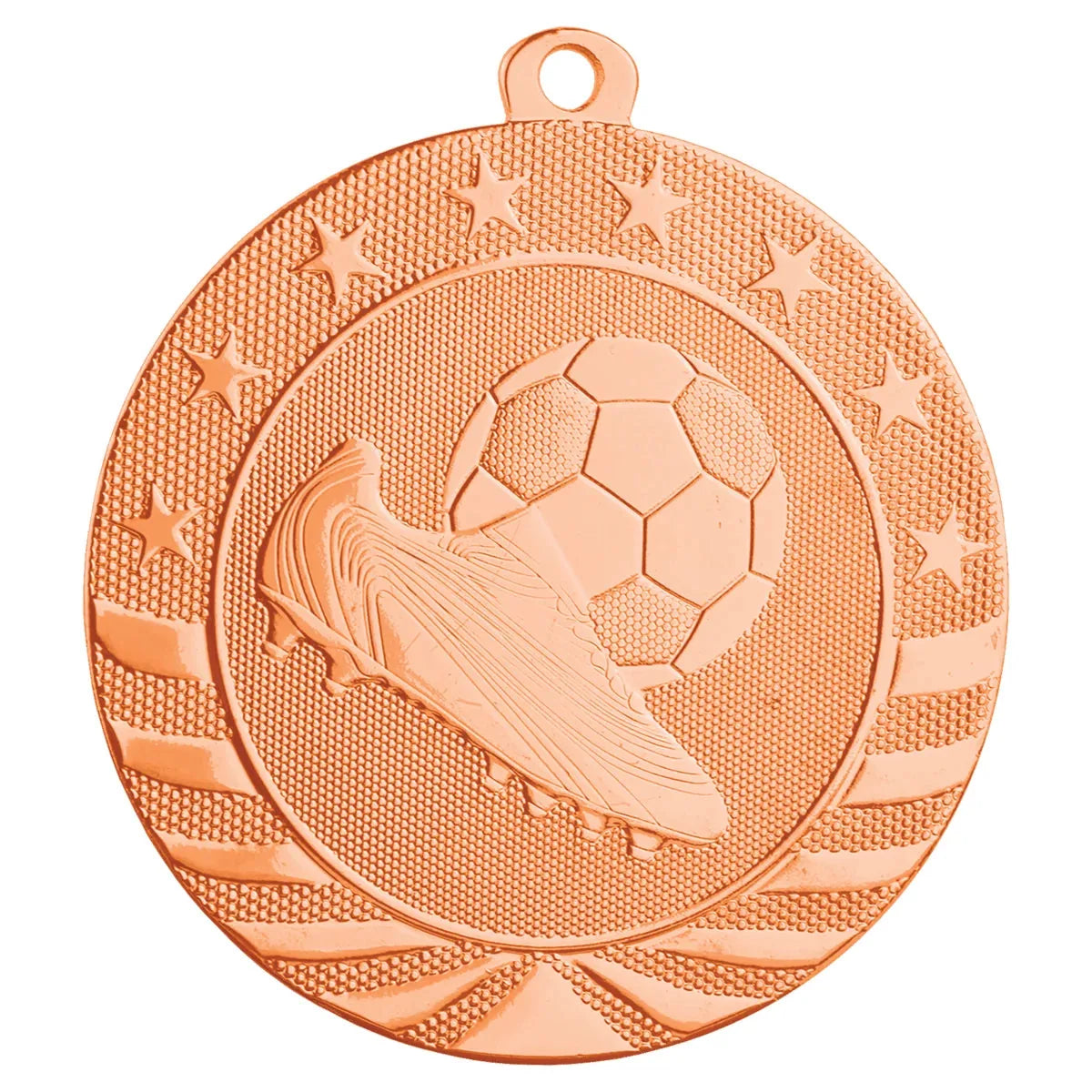Bright Bronze 2 3/4" Soccer Starbrite Medal