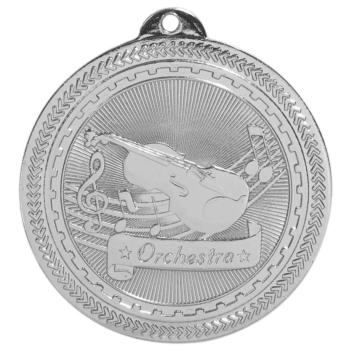 Bright Silver 2" Orchestra Laserable BriteLazer Medal