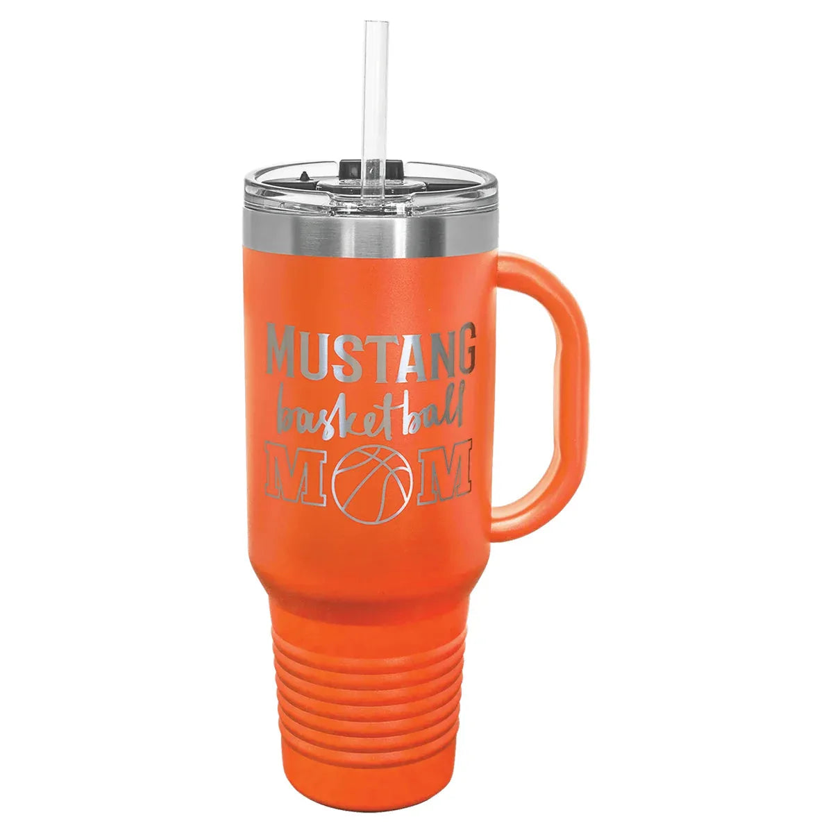 Orange Polar Camel 40 oz. Travel Mug with Snap Lid & Straw
