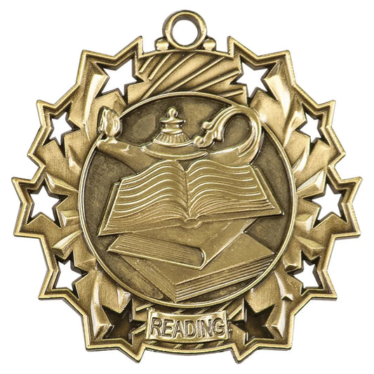 Star 2 1/4" Medal — Custom Engraved & UV Printed | Gold, Silver & Bronze