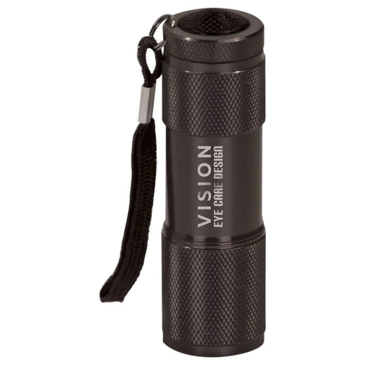 Black 3 3/8" 9-LED Laserable Flashlight with Strap