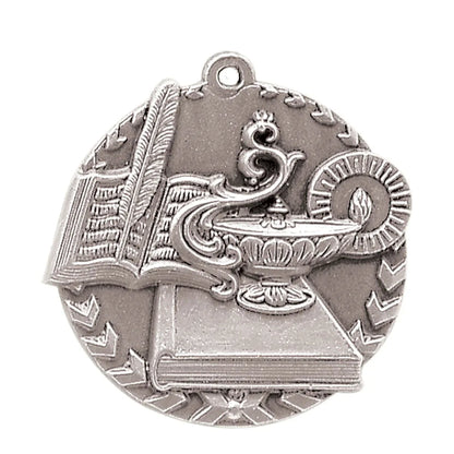 Antique Silver 1 3/4" Lamp of Knowledge Millennium Medal