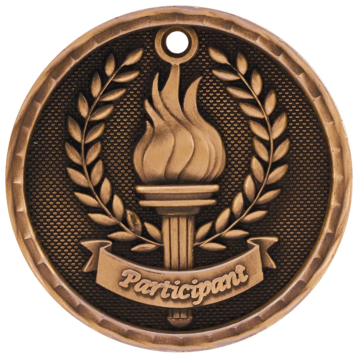 Antique Bronze 2" 3D Participant Medal