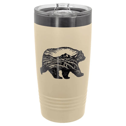 Sand/Ghost Black Polar Camel 20 oz. Warm ION-Plated Ringneck Tumbler with Slider Lid