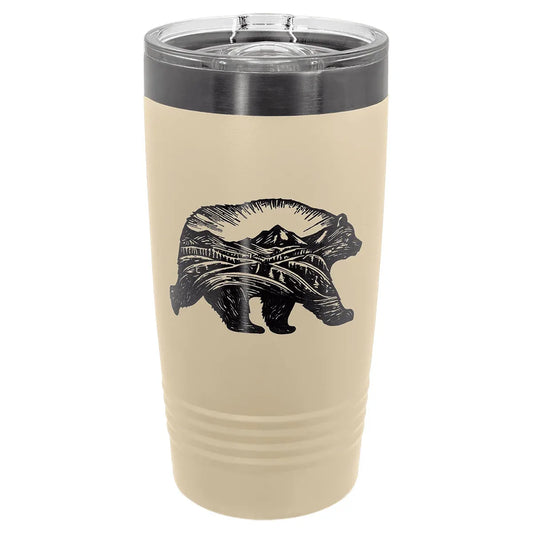 Sand/Ghost Black Polar Camel 20 oz. Warm ION-Plated Ringneck Tumbler with Slider Lid