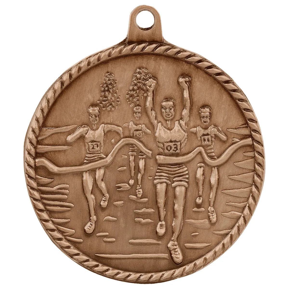 Antique Bronze 2" Cross Country High Relief Medal