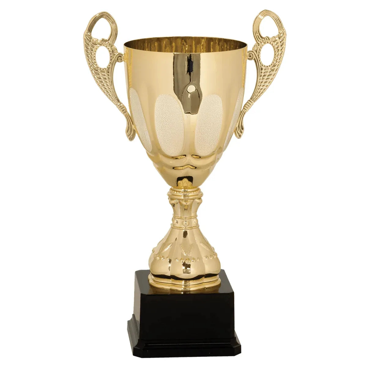 Gold 3 13" Completed Metal Cup Trophy on Plastic Base