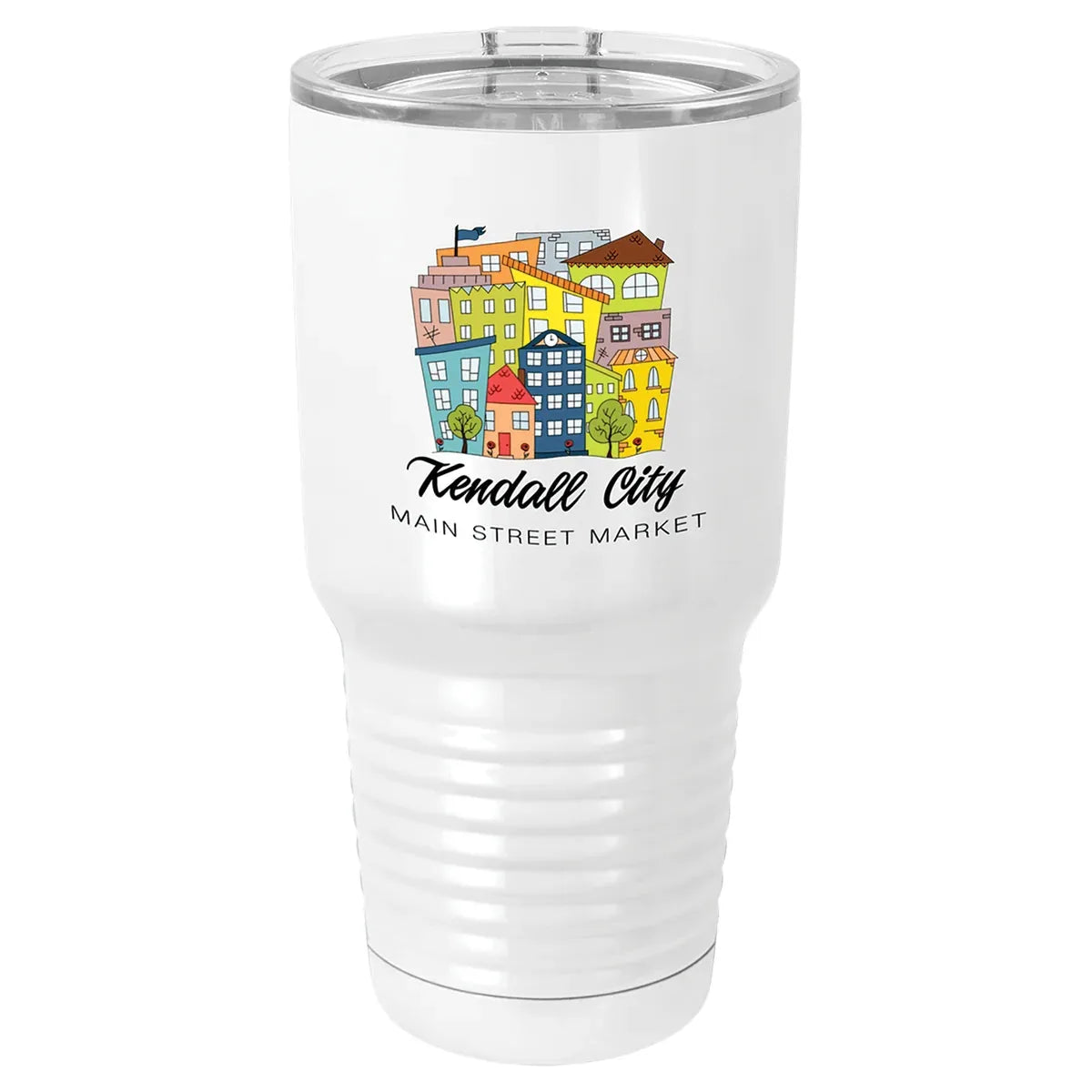 White Sublimatable Polar Camel 30 oz. Vacuum Insulated Tumbler w/Lid
