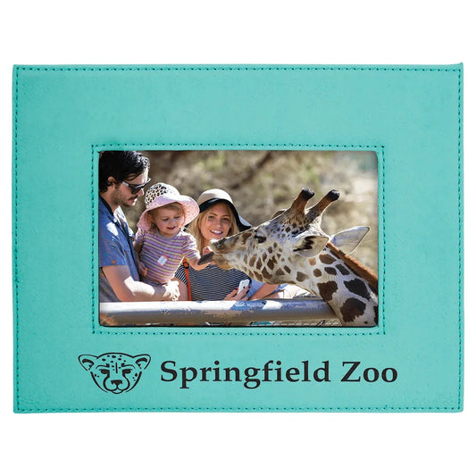 Teal 4" x 6" Laserable Leatherette Photo Frame