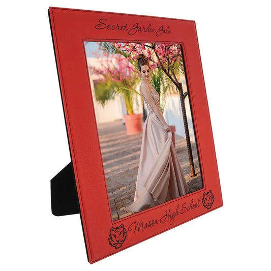 Red 8" x 10" Laserable Leatherette Photo Frame
