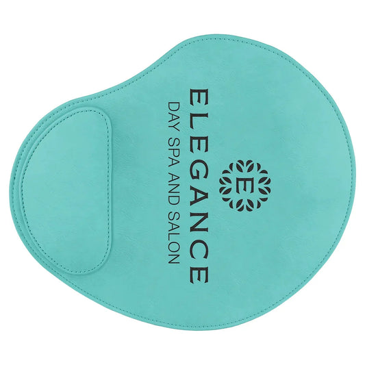 Teal 9" x 10 1/4" Laserable Leatherette Mouse Pad