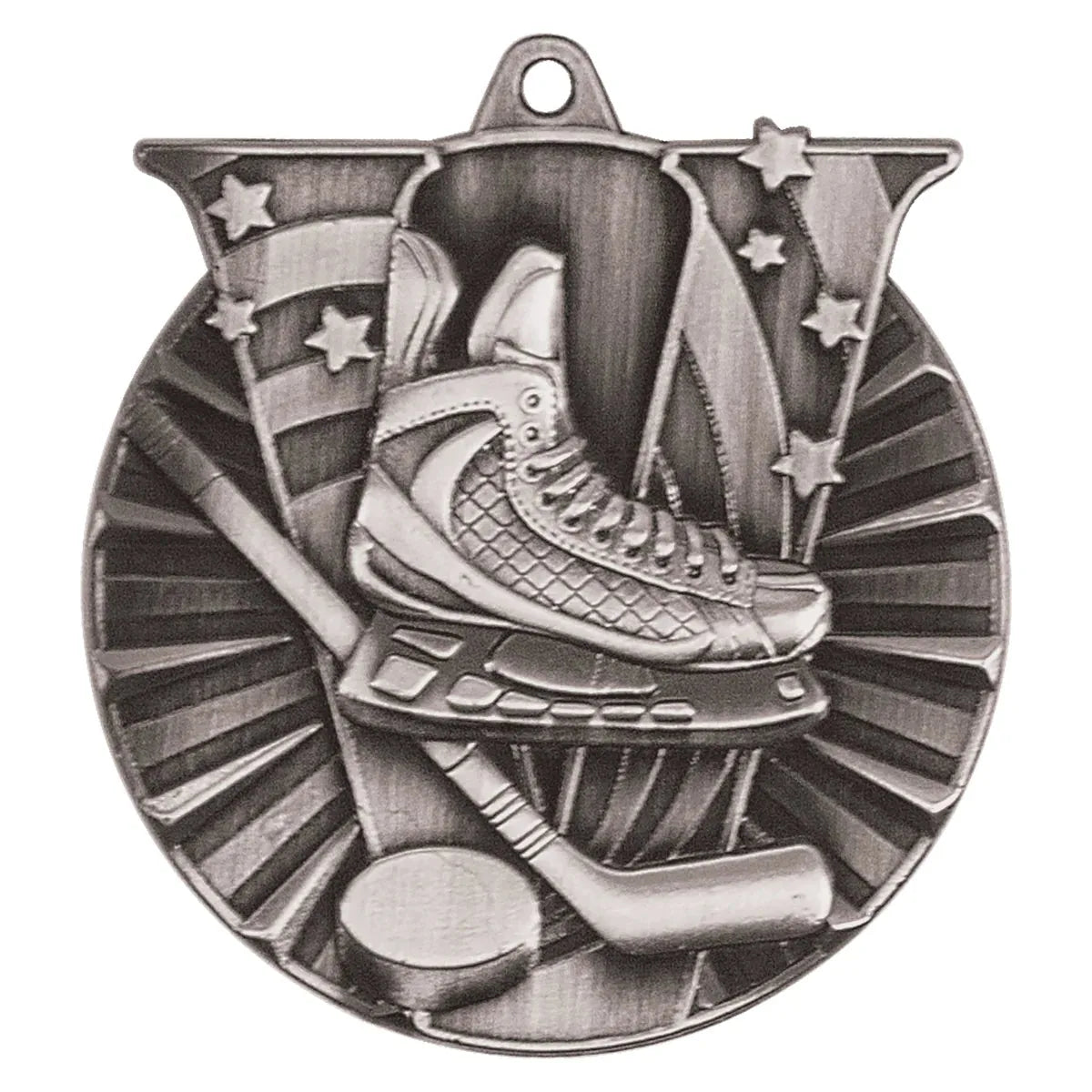 Antique Silver 2" Hockey Victory Medal