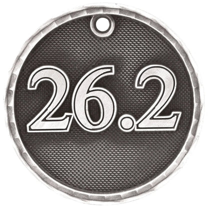 Antique Silver 2" 3D Marathon Medal
