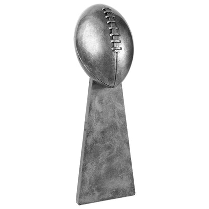 Antique Silver 15" Football Resin