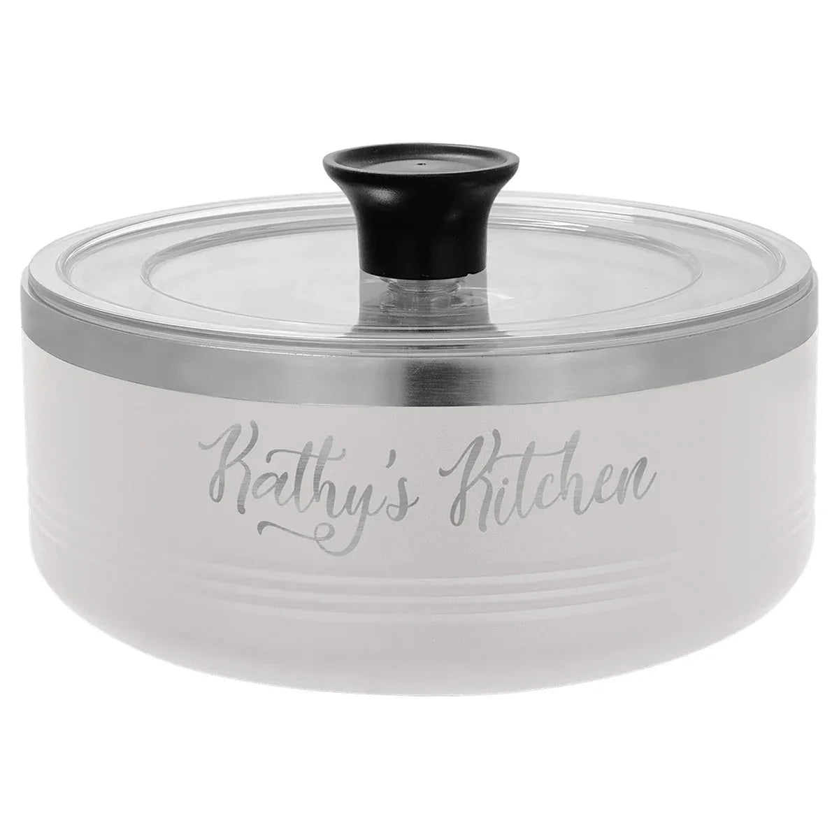 White Polar Camel 1 1/4 Quart Serving Bowl with Lid