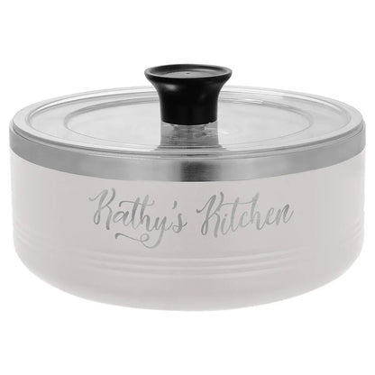 White Polar Camel 1 1/4 Quart Serving Bowl with Lid