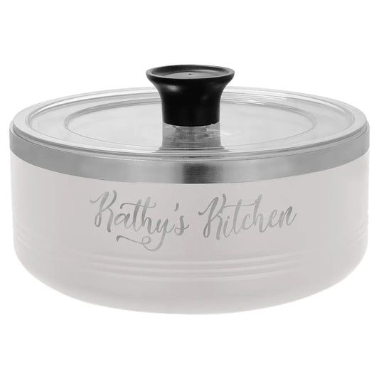 White Polar Camel 1 1/4 Quart Serving Bowl with Lid