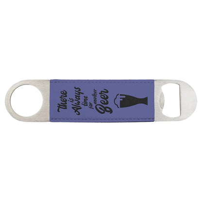 Purple 1 1/2" x 7" Laserable Leatherette Bottle Opener