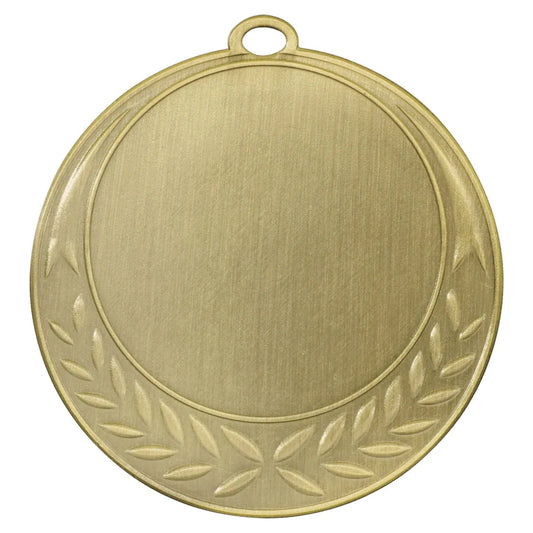 Antique Gold 2 3/4" Half Wreath 2" Insert Holder Medal