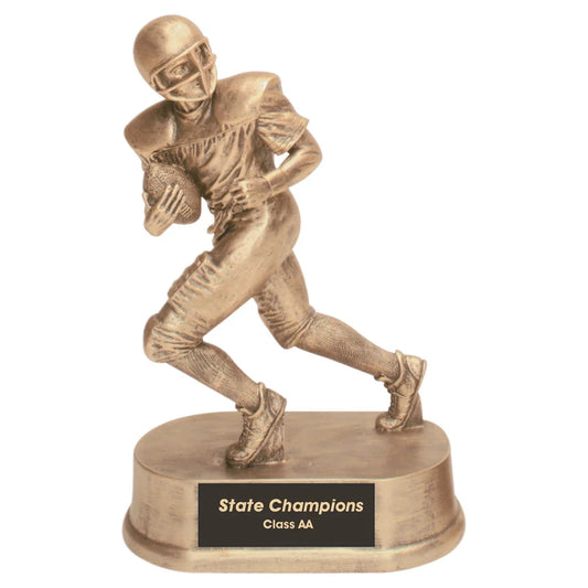 7 3/4" Antique Gold Football Resin