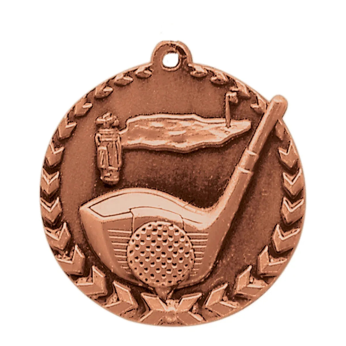 Antique Bronze 1 3/4" Golf Millennium Medal