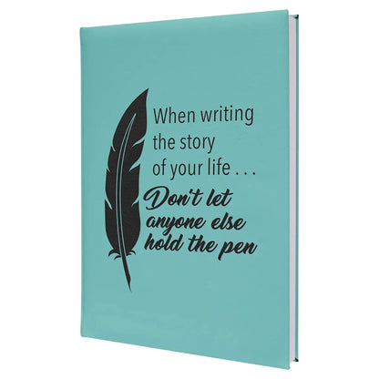 Teal 7" x 9 3/4" Laserable Leatherette Journal with Lined Notepad