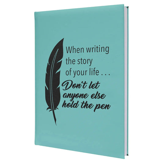 Teal 7" x 9 3/4" Laserable Leatherette Journal with Lined Notepad