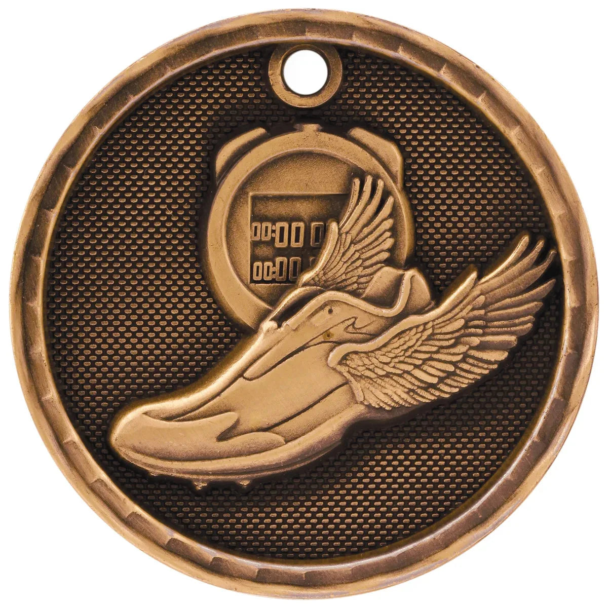 Antique Bronze 2" 3D Track Medal