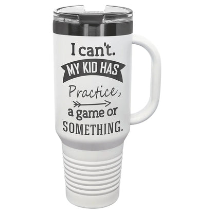 White Ghost Black Polar Camel 40 oz. Travel Mug with Handle & Straw