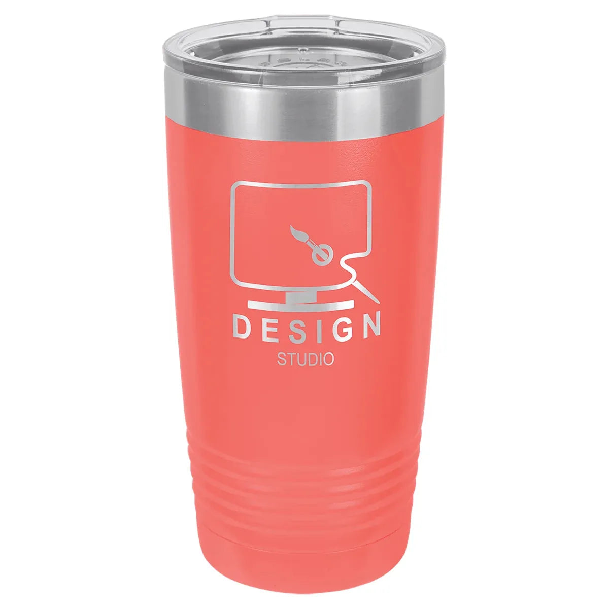 Coral Polar Camel 20 oz. Ringneck Tumbler with Logo Lid