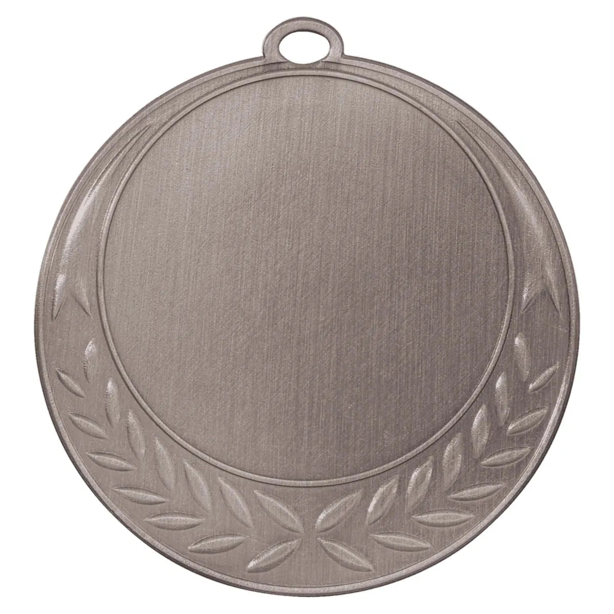 Antique Silver 2 3/4" Half Wreath 2" Insert Holder Medal