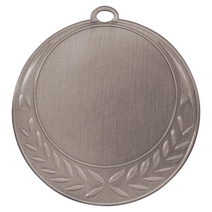 Antique Silver 2 3/4" Half Wreath 2" Insert Holder Medal